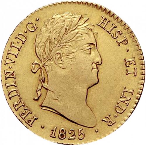 2 Escudos Obverse Image minted in SPAIN in 1825AJ (1808-33  -  FERNANDO VII)  - The Coin Database