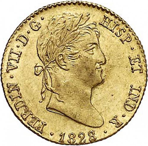 2 Escudos Obverse Image minted in SPAIN in 1828AJ (1808-33  -  FERNANDO VII)  - The Coin Database