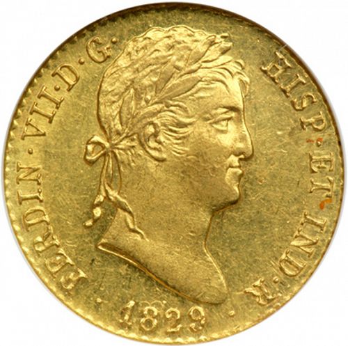2 Escudos Obverse Image minted in SPAIN in 1829AJ (1808-33  -  FERNANDO VII)  - The Coin Database