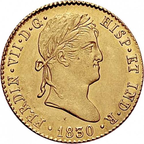 2 Escudos Obverse Image minted in SPAIN in 1830JB (1808-33  -  FERNANDO VII)  - The Coin Database