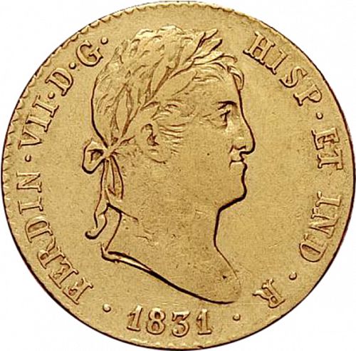 2 Escudos Obverse Image minted in SPAIN in 1831AJ (1808-33  -  FERNANDO VII)  - The Coin Database