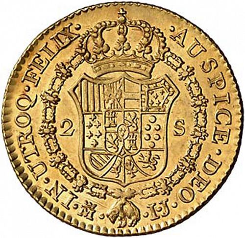 2 Escudos Reverse Image minted in SPAIN in 1812IJ (1808-33  -  FERNANDO VII)  - The Coin Database