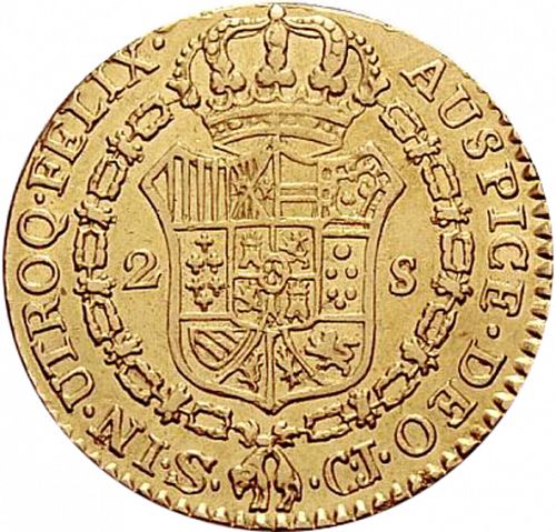 2 Escudos Reverse Image minted in SPAIN in 1816CJ (1808-33  -  FERNANDO VII)  - The Coin Database