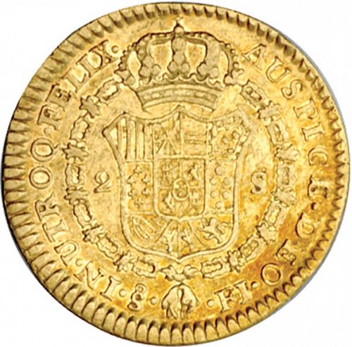 2 Escudos Reverse Image minted in SPAIN in 1817FJ (1808-33  -  FERNANDO VII)  - The Coin Database