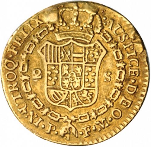 2 Escudos Reverse Image minted in SPAIN in 1817FM (1808-33  -  FERNANDO VII)  - The Coin Database