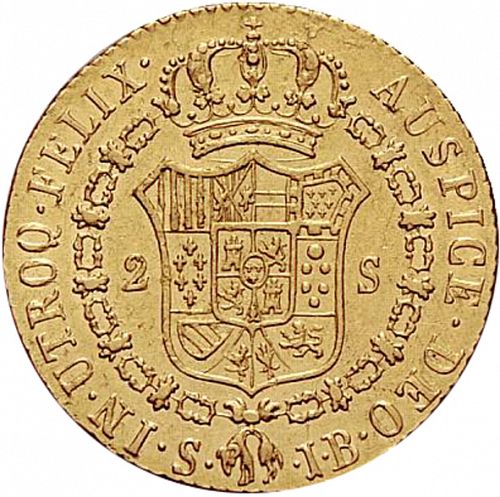 2 Escudos Reverse Image minted in SPAIN in 1833JB (1808-33  -  FERNANDO VII)  - The Coin Database