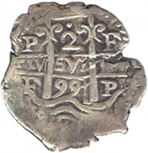 2 Reales Obverse Image minted in SPAIN in 1699F (1665-00  -  CARLOS II)  - The Coin Database