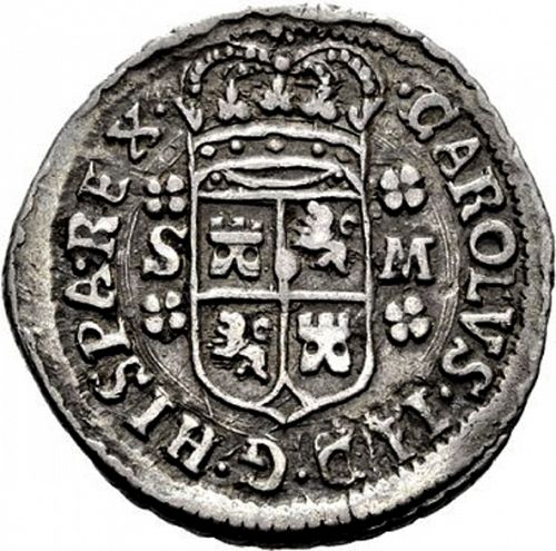 2 Reales Obverse Image minted in SPAIN in 1700M (1665-00  -  CARLOS II)  - The Coin Database