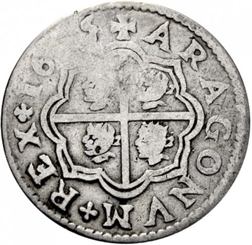 2 Reales Reverse Image minted in SPAIN in 1669 (1665-00  -  CARLOS II)  - The Coin Database