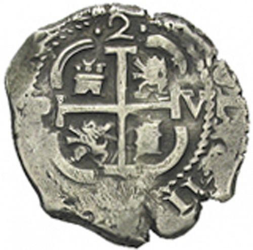 2 Reales Reverse Image minted in SPAIN in 1681V (1665-00  -  CARLOS II)  - The Coin Database