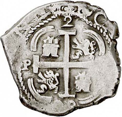 2 Reales Reverse Image minted in SPAIN in 1682V (1665-00  -  CARLOS II)  - The Coin Database