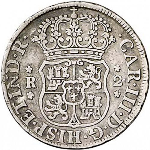 2 Reales Obverse Image minted in SPAIN in 1767JR (1759-88  -  CARLOS III)  - The Coin Database