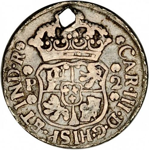 2 Reales Obverse Image minted in SPAIN in 1769P (1759-88  -  CARLOS III)  - The Coin Database