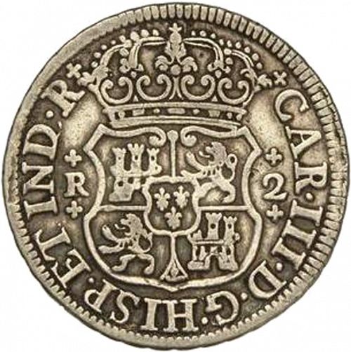 2 Reales Obverse Image minted in SPAIN in 1771F (1759-88  -  CARLOS III)  - The Coin Database