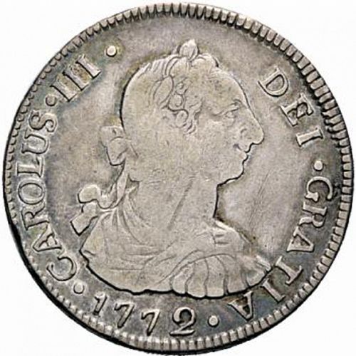 2 Reales Obverse Image minted in SPAIN in 1772P (1759-88  -  CARLOS III)  - The Coin Database