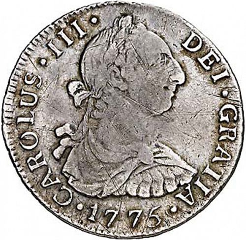 2 Reales Obverse Image minted in SPAIN in 1775DA (1759-88  -  CARLOS III)  - The Coin Database