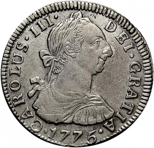 2 Reales Obverse Image minted in SPAIN in 1775JR (1759-88  -  CARLOS III)  - The Coin Database
