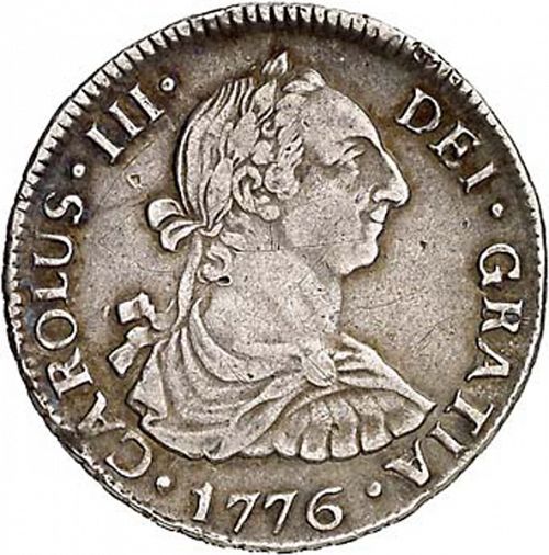 2 Reales Obverse Image minted in SPAIN in 1776DA (1759-88  -  CARLOS III)  - The Coin Database