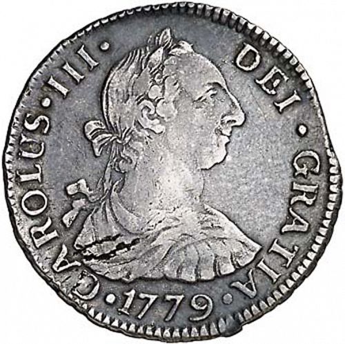 2 Reales Obverse Image minted in SPAIN in 1779DA (1759-88  -  CARLOS III)  - The Coin Database