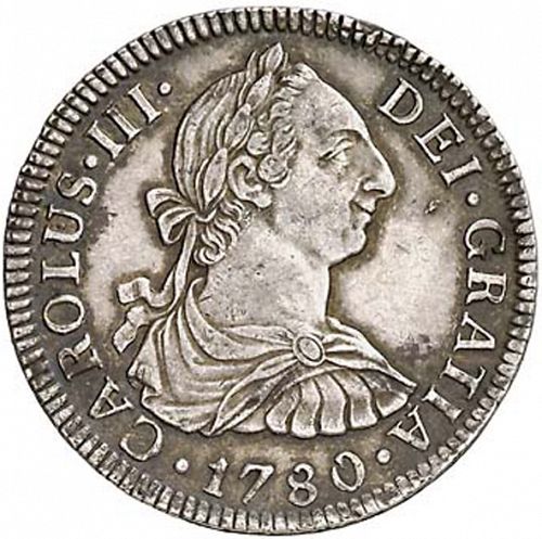 2 Reales Obverse Image minted in SPAIN in 1780FF (1759-88  -  CARLOS III)  - The Coin Database
