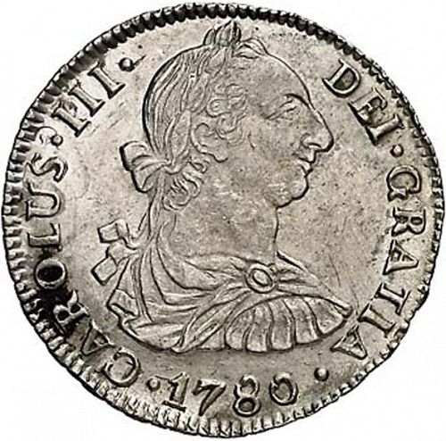 2 Reales Obverse Image minted in SPAIN in 1780PR (1759-88  -  CARLOS III)  - The Coin Database
