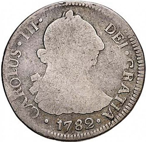 2 Reales Obverse Image minted in SPAIN in 1782DA (1759-88  -  CARLOS III)  - The Coin Database