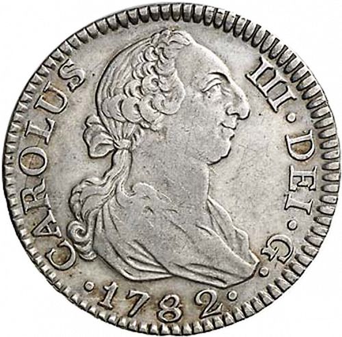 2 Reales Obverse Image minted in SPAIN in 1782JD (1759-88  -  CARLOS III)  - The Coin Database