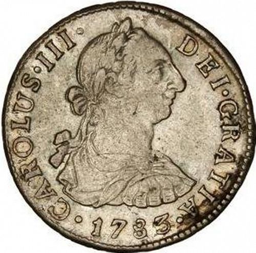 2 Reales Obverse Image minted in SPAIN in 1783MI (1759-88  -  CARLOS III)  - The Coin Database