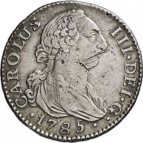 2 Reales Obverse Image minted in SPAIN in 1785JD (1759-88  -  CARLOS III)  - The Coin Database