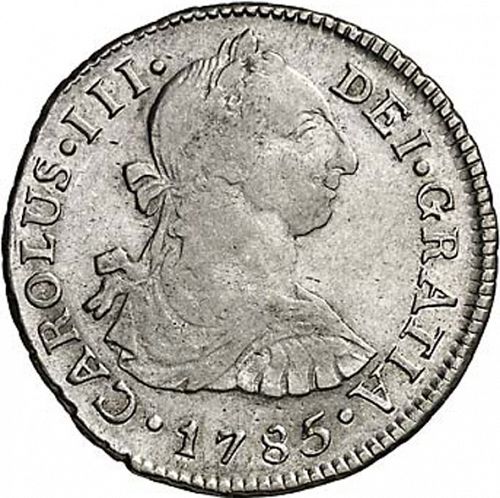 2 Reales Obverse Image minted in SPAIN in 1785MI (1759-88  -  CARLOS III)  - The Coin Database