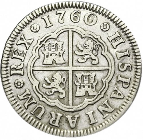 2 Reales Reverse Image minted in SPAIN in 1760JP (1759-88  -  CARLOS III)  - The Coin Database