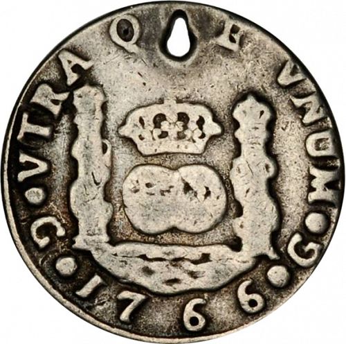 2 Reales Reverse Image minted in SPAIN in 1766P (1759-88  -  CARLOS III)  - The Coin Database