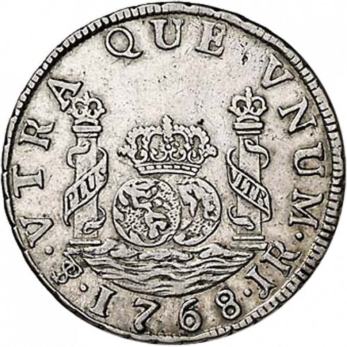 2 Reales Reverse Image minted in SPAIN in 1768JR (1759-88  -  CARLOS III)  - The Coin Database