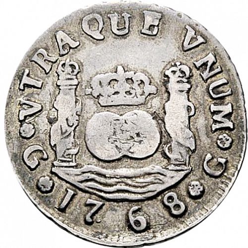 2 Reales Reverse Image minted in SPAIN in 1768P (1759-88  -  CARLOS III)  - The Coin Database