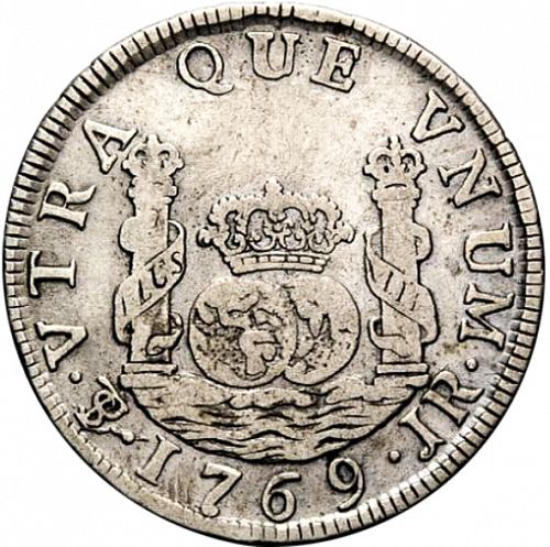 2 Reales Reverse Image minted in SPAIN in 1769JR (1759-88  -  CARLOS III)  - The Coin Database