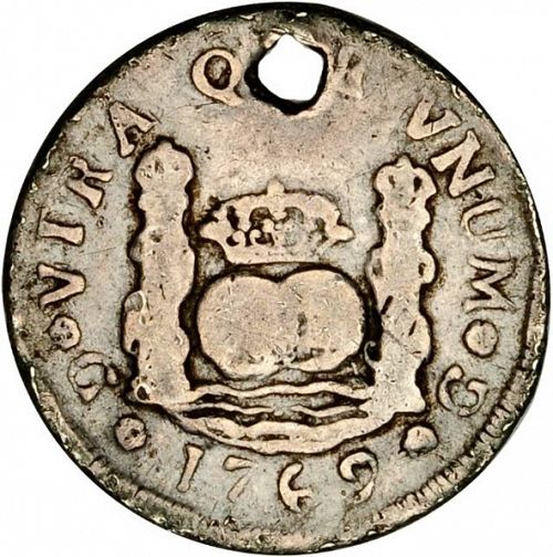 2 Reales Reverse Image minted in SPAIN in 1769P (1759-88  -  CARLOS III)  - The Coin Database