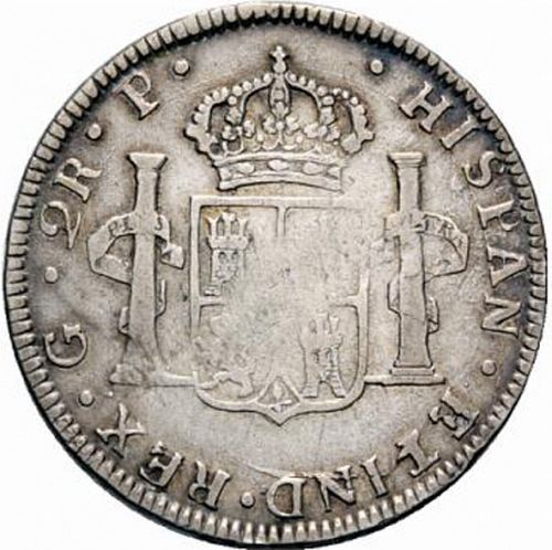 2 Reales Reverse Image minted in SPAIN in 1772P (1759-88  -  CARLOS III)  - The Coin Database