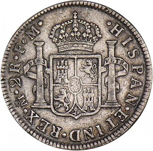2 Reales Reverse Image minted in SPAIN in 1773FM (1759-88  -  CARLOS III)  - The Coin Database