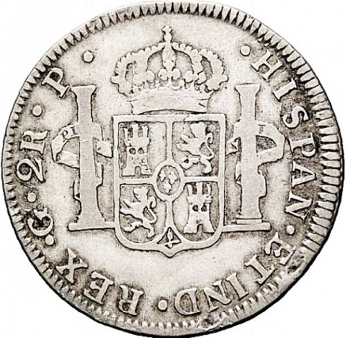 2 Reales Reverse Image minted in SPAIN in 1773P (1759-88  -  CARLOS III)  - The Coin Database