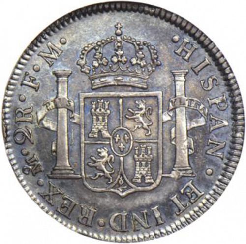 2 Reales Reverse Image minted in SPAIN in 1774FM (1759-88  -  CARLOS III)  - The Coin Database