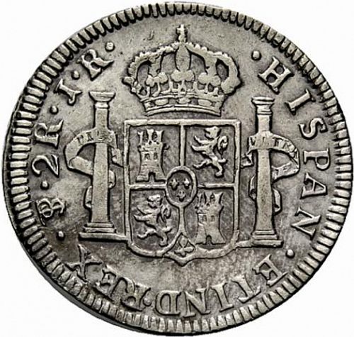 2 Reales Reverse Image minted in SPAIN in 1775JR (1759-88  -  CARLOS III)  - The Coin Database