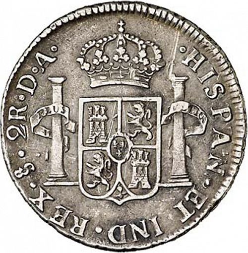 2 Reales Reverse Image minted in SPAIN in 1776DA (1759-88  -  CARLOS III)  - The Coin Database
