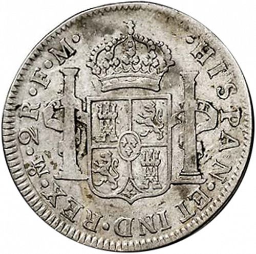 2 Reales Reverse Image minted in SPAIN in 1776FM (1759-88  -  CARLOS III)  - The Coin Database