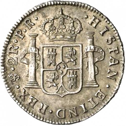 2 Reales Reverse Image minted in SPAIN in 1776PR (1759-88  -  CARLOS III)  - The Coin Database