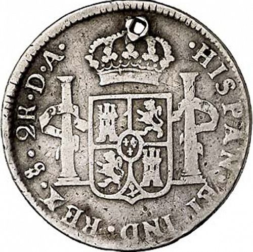 2 Reales Reverse Image minted in SPAIN in 1777DA (1759-88  -  CARLOS III)  - The Coin Database