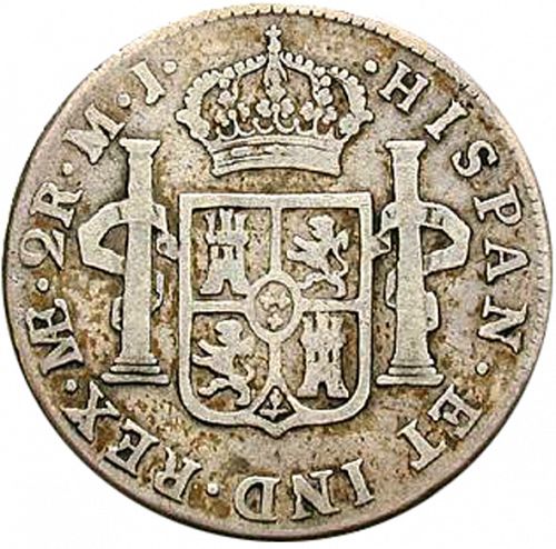 2 Reales Reverse Image minted in SPAIN in 1777MJ (1759-88  -  CARLOS III)  - The Coin Database