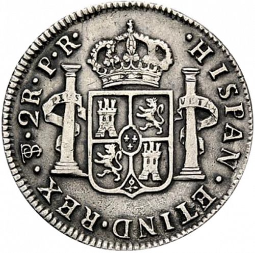 2 Reales Reverse Image minted in SPAIN in 1777PR (1759-88  -  CARLOS III)  - The Coin Database