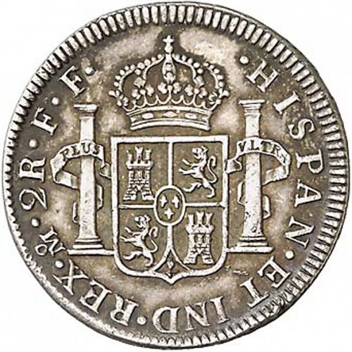 2 Reales Reverse Image minted in SPAIN in 1780FF (1759-88  -  CARLOS III)  - The Coin Database