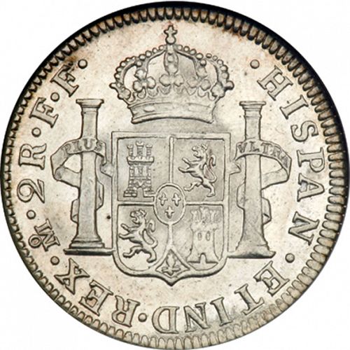 2 Reales Reverse Image minted in SPAIN in 1781FF (1759-88  -  CARLOS III)  - The Coin Database