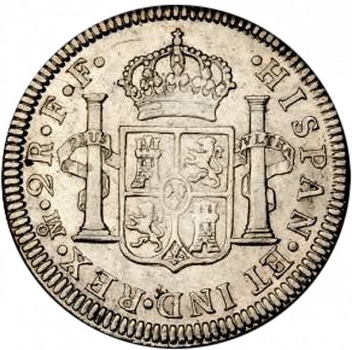 2 Reales Reverse Image minted in SPAIN in 1784FF (1759-88  -  CARLOS III)  - The Coin Database